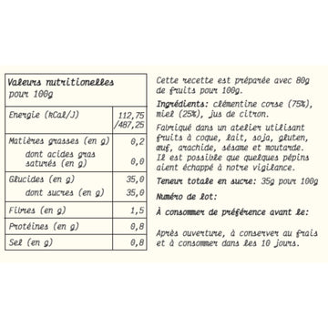 Confiture Clémentine de corse